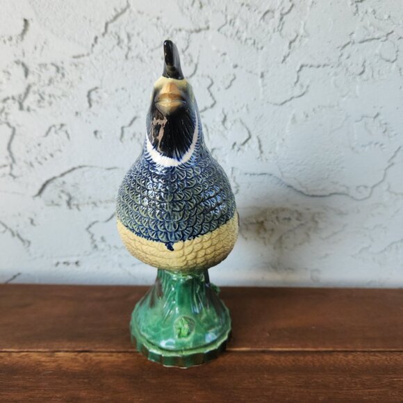 Vintage 1950s Ball Bros Ceramic Quail Bird Figurine Planter Vase 7.3" Tall - Picture 5 of 13